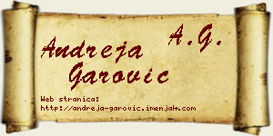Andreja Garović vizit kartica